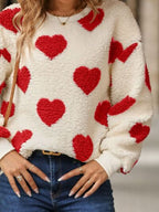 R&B | Strickpullover mit Herzmuster für Wintereleganz