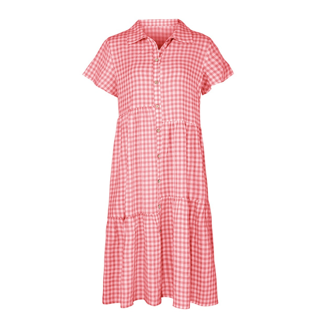 R&B | Hemdkragen kariertes Kleid