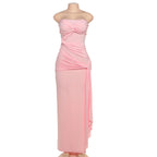 R&B | Rückenfreies Röhrentop-Kleid mit Seitenschlitz