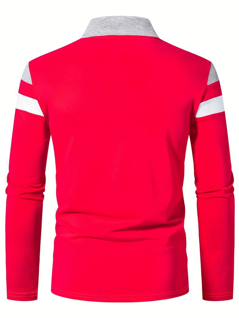 R&B | langärmliges poloshirt mit reißverschluss
