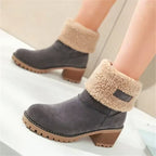 R&B | Elegante und Warme Leder - Schneestiefel