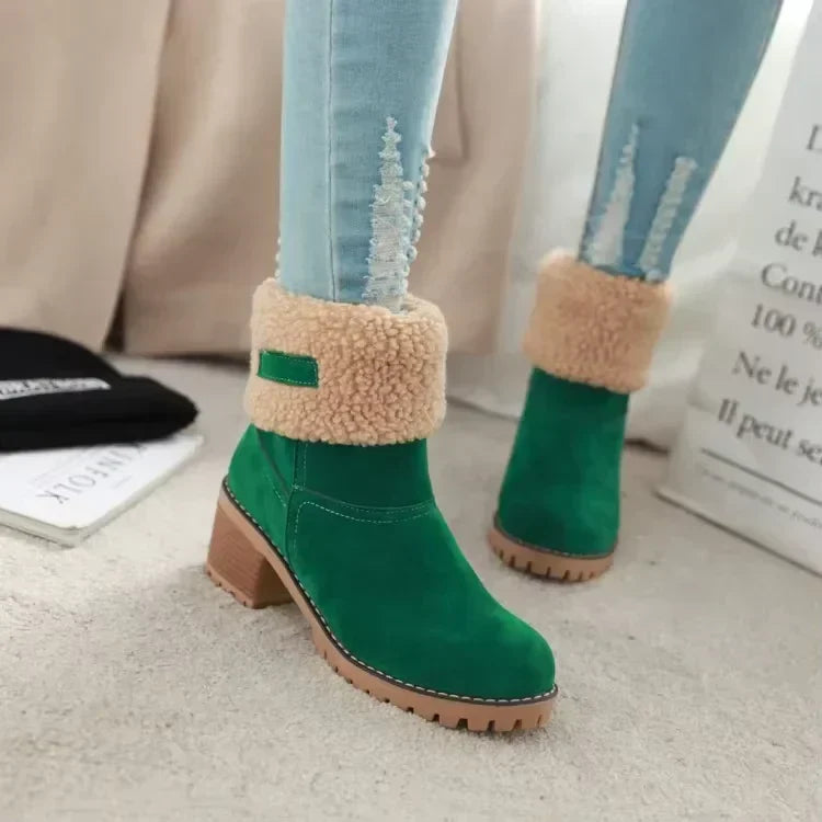 R&B | Elegante und Warme Leder - Schneestiefel