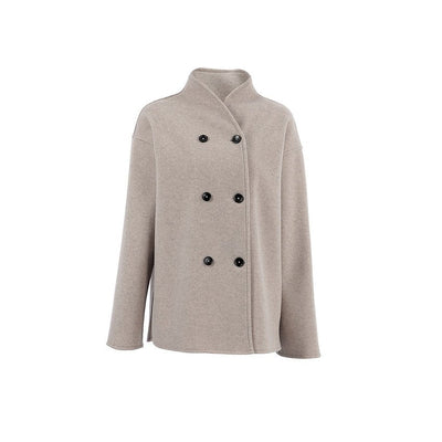 R&B | Kurzer Doppelreiher Mantel Minimalistische Maßgeschneiderte Winterjacke
