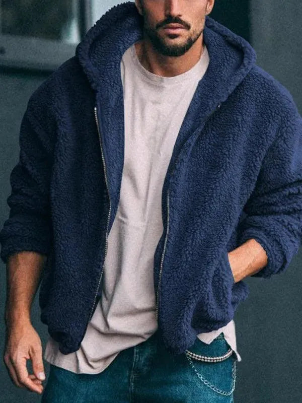 R&B | Doppel-Seitige Kapuzen Herren Winterjacke