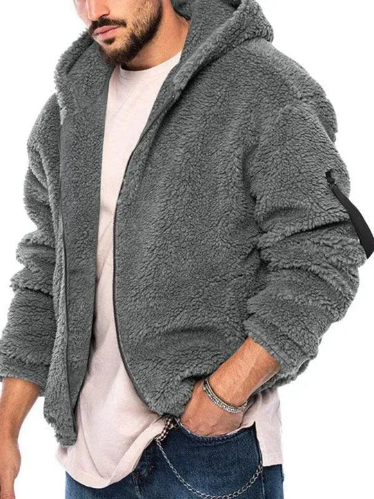 R&B | Doppel-Seitige Kapuzen Herren Winterjacke
