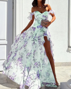 strapless Kleid mit Blumenmuster | Lucia