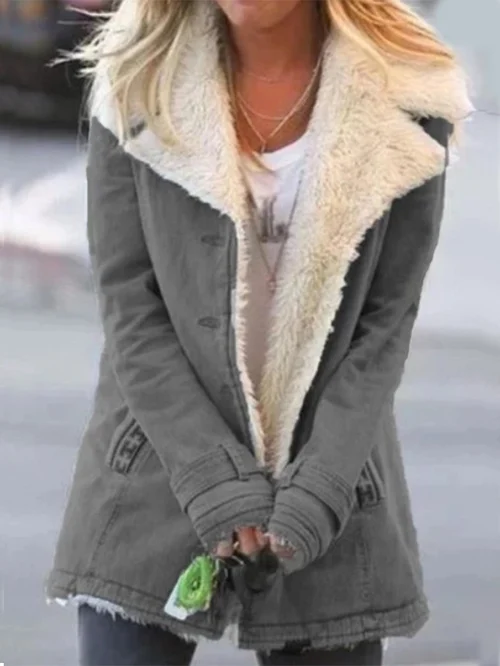 R&B | Damen Knopf-Front Mittel-Längen Jacke