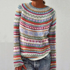 R&B | Strickpullover mit Langen Ärmeln und Druck