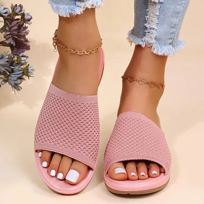 R&B | Atmungsaktive Mesh-Slip-On-Sandalen für Damen