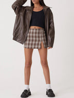 R&B | Zip-Up Bikerjacke - Oversized Passform mit gerafftem Saum