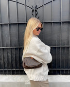 R&B | Bomberjacke - Oversized Fit - Weiches Fleece - Druckknopfverschluss - Taschen