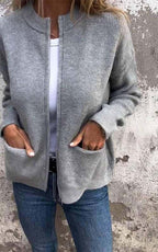 R&B | Rundhalsjacke Im Raffinierten Stil
