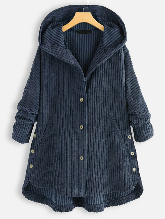 R&B | gerippt Jack - stilvolles Damen Oversized High-Low-Jacke