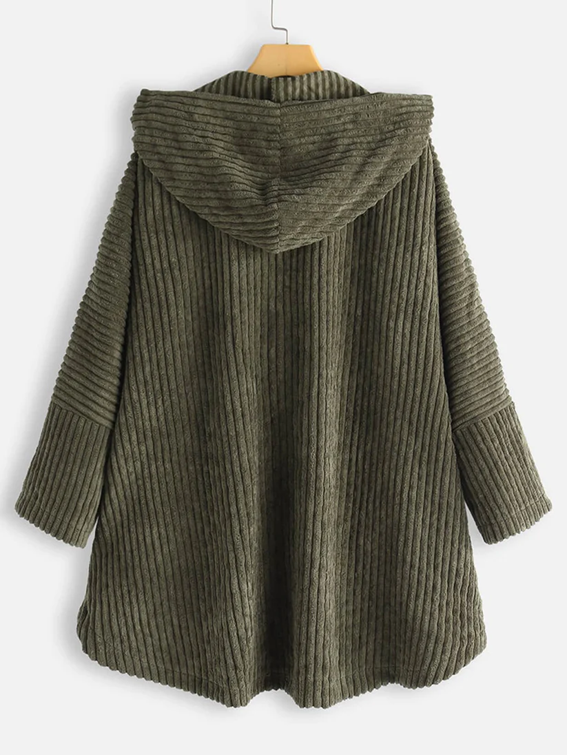R&B | gerippt Jack - stilvolles Damen Oversized High-Low-Jacke