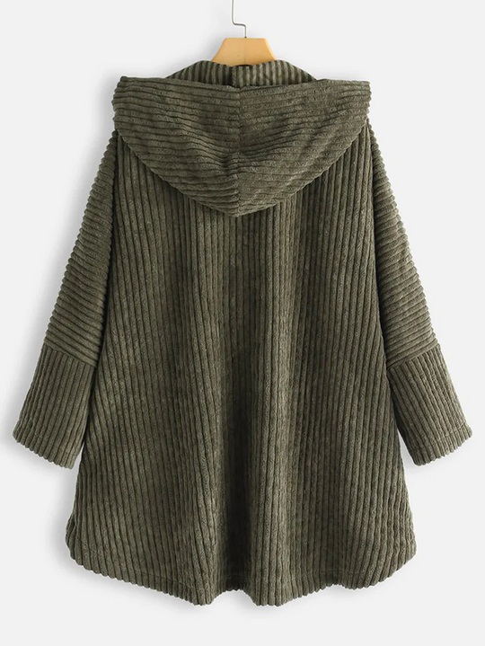 R&B | gerippt Jack - stilvolles Damen Oversized High-Low-Jacke