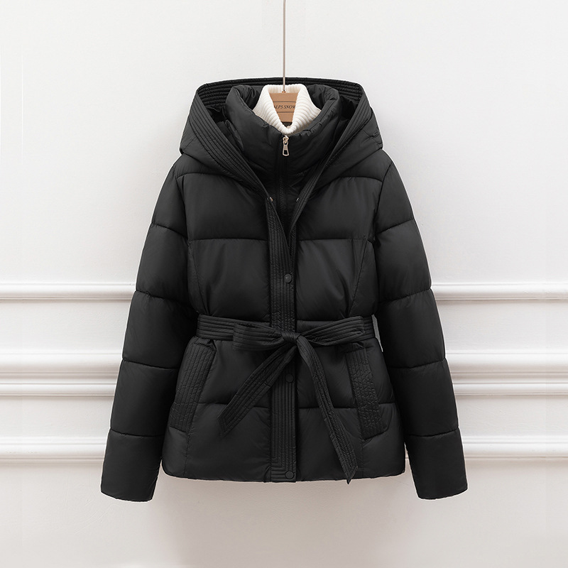 R&B | Steppjacke - Slim Fit - Kapuze - Bindegürtel - Seitentaschen