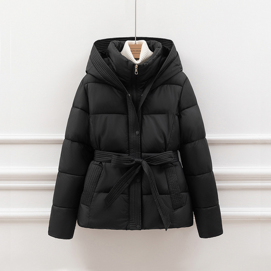 R&B | Steppjacke - Slim Fit - Kapuze - Bindegürtel - Seitentaschen