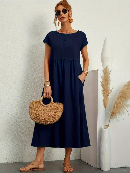 R&B | Raffinierte Leinen Sommerkleid mit Praktischen Taschen