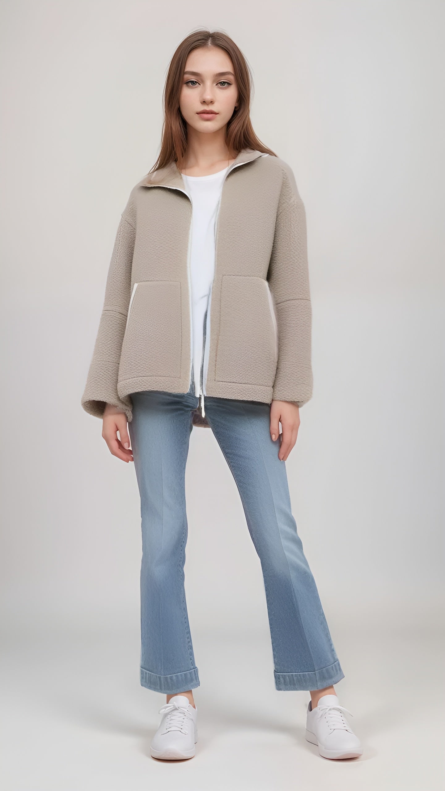 R&B | Warme Teddy Fleece Damenjacke