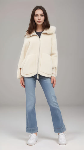 R&B | Warme Teddy Fleece Damenjacke