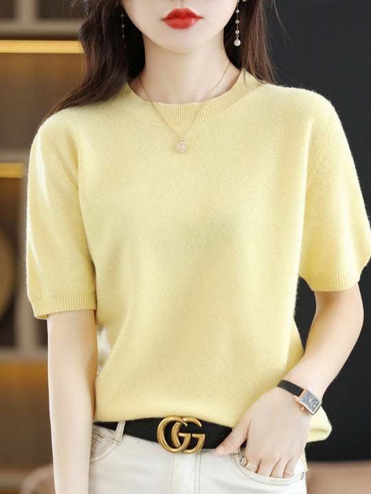 R&B | Soft Cashmere T-Shirt With Round Neck