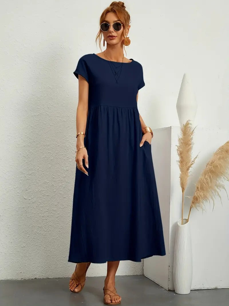 R&B | Raffinierte Leinen Sommerkleid mit Praktischen Taschen
