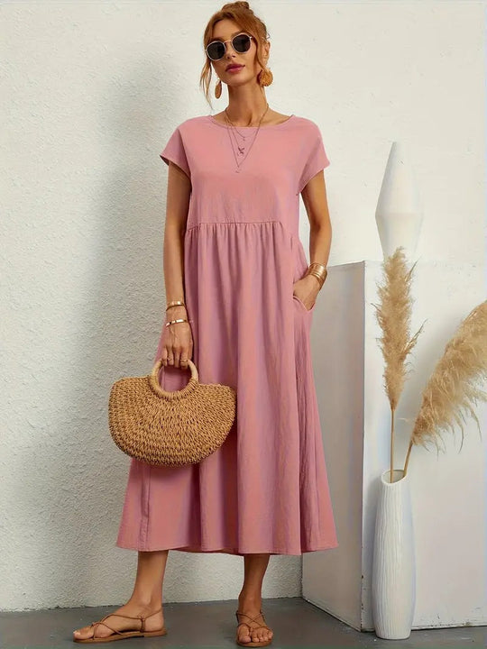 R&B | Raffinierte Leinen Sommerkleid mit Praktischen Taschen