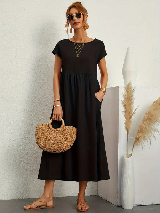 R&B | Raffinierte Leinen Sommerkleid mit Praktischen Taschen
