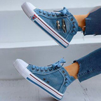 Trendige High Denim Damensneaker – Selina R&B