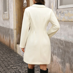 R&B | Mantel - Locker Schnitt - Woll-Look - Doppelreihig - Klassisches mittellanges Modell