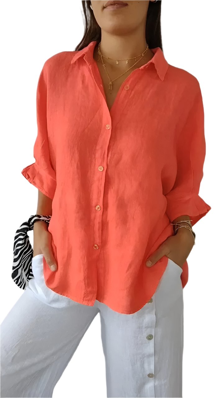 R&B | Damen Bluse Unifarben – Leicht & Sommerlich