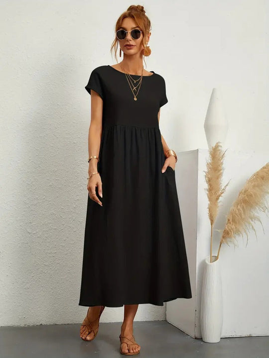 R&B | Raffinierte Leinen Sommerkleid mit Praktischen Taschen