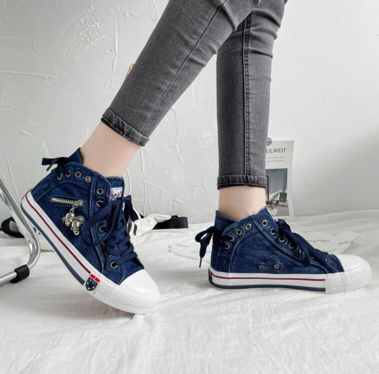 Trendige High Denim Damensneaker – Selina R&B