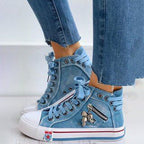 Trendige High Denim Damensneaker – Selina R&B