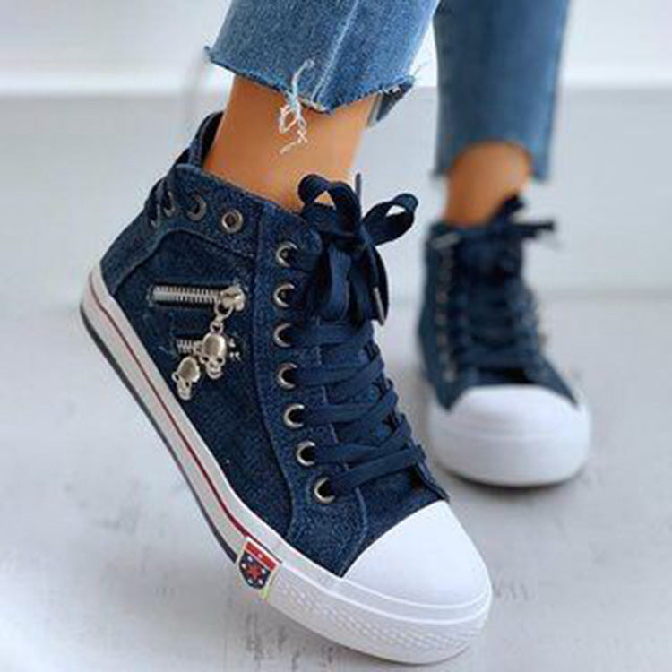Trendige High Denim Damensneaker – Selina R&B