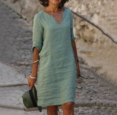 Lässiges Midi-Kleid