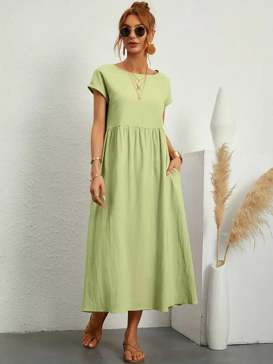 R&B | Raffinierte Leinen Sommerkleid mit Praktischen Taschen