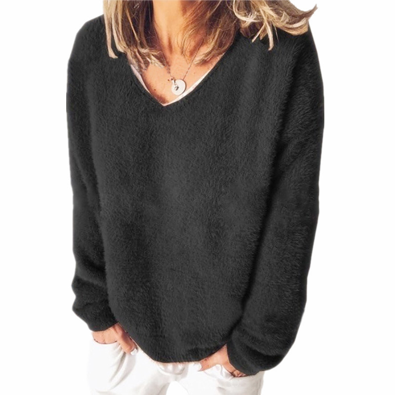 R&B | V-Ausschnitt Sweatshirt Langarm Freizeitstil