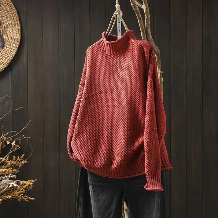 R&B | Rollkragenpullover mit Feinem Strickmuster