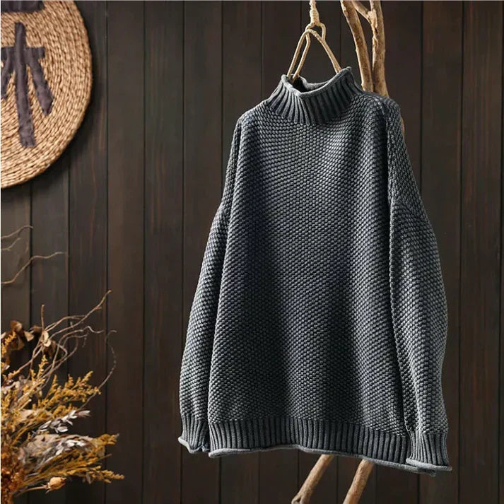 R&B | Rollkragenpullover mit Feinem Strickmuster