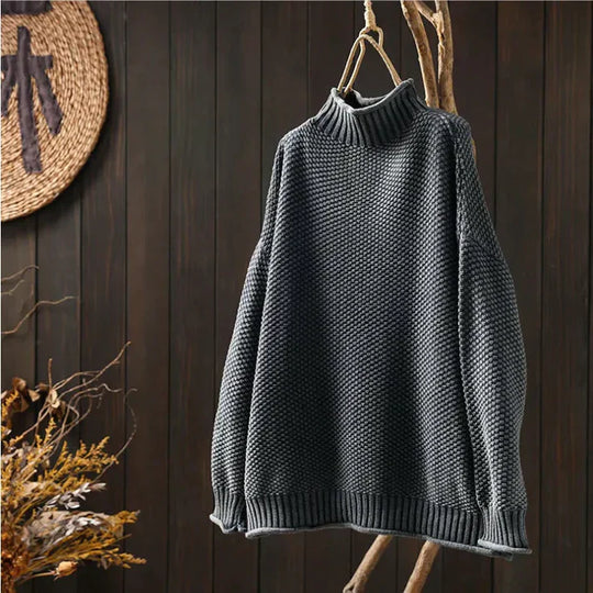 R&B | Rollkragenpullover mit Feinem Strickmuster