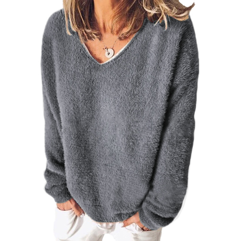 R&B | V-Ausschnitt Sweatshirt Langarm Freizeitstil
