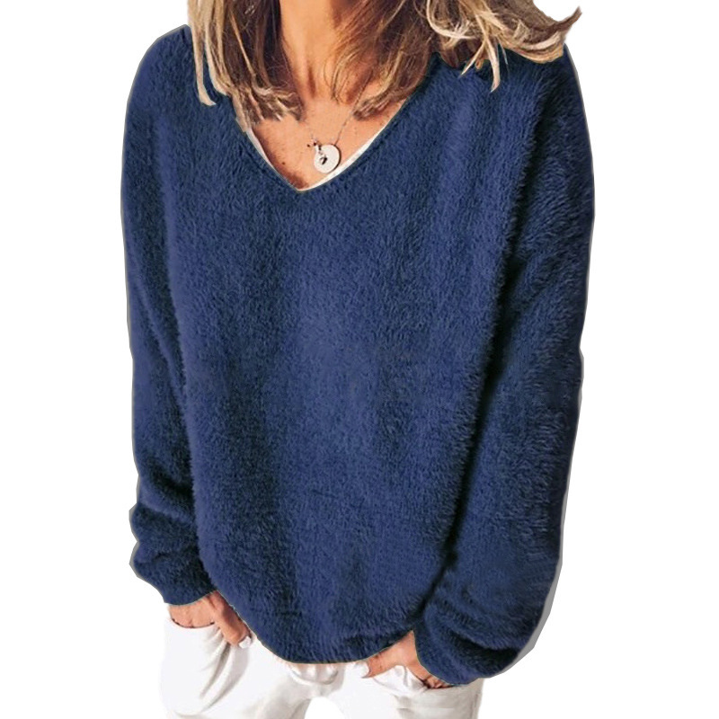 R&B | V-Ausschnitt Sweatshirt Langarm Freizeitstil