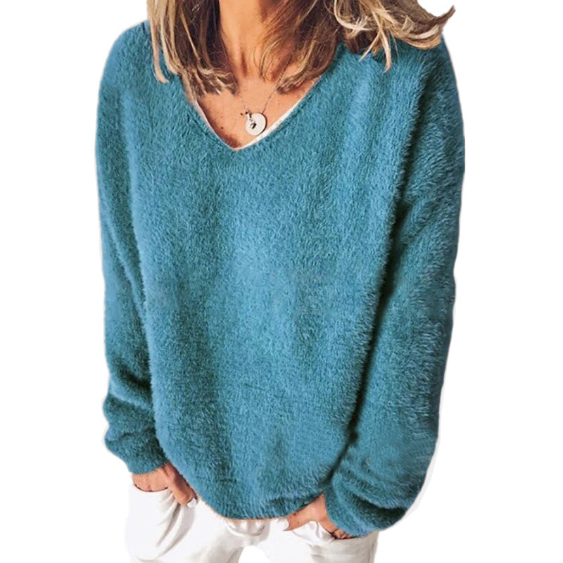 R&B | V-Ausschnitt Sweatshirt Langarm Freizeitstil