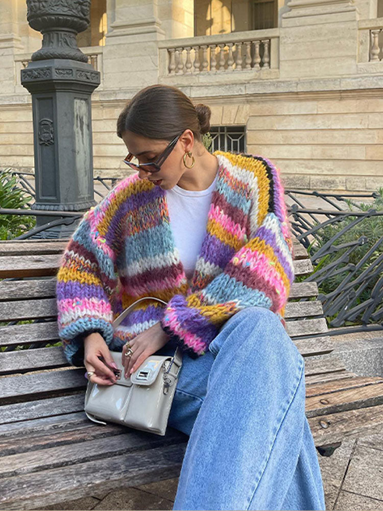 Heidi-Mode | Strickjacke Farbenfroh & Fröhlich