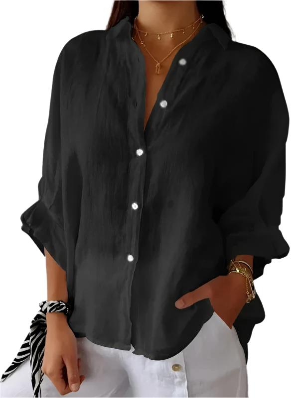 R&B | Damen Bluse Unifarben – Leicht & Sommerlich