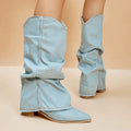 R&B | Denim Cowboystiefel Lässig