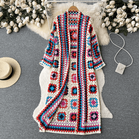 R&B | Langer Cardigan Chic Moderner Stil Ideal für den Frühling