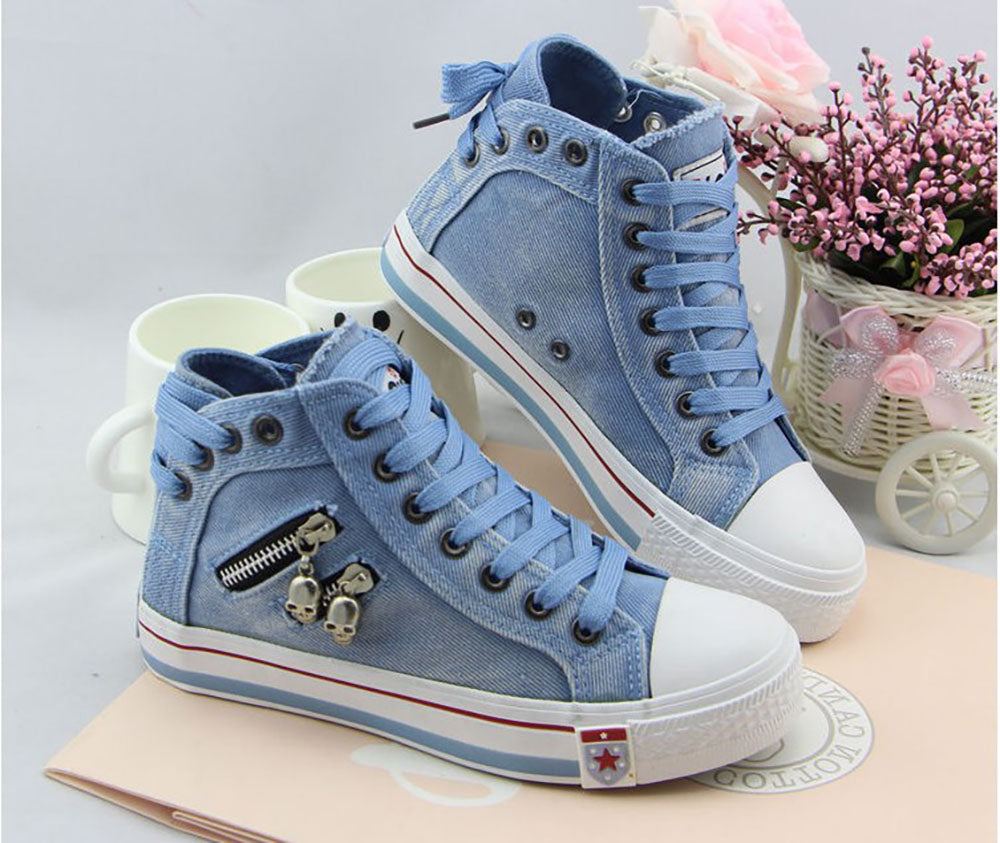 Trendige High Denim Damensneaker – Selina R&B