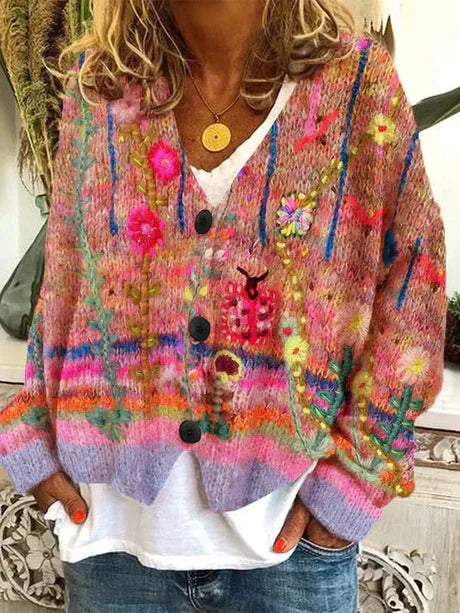 R&B | Retro Herbstcardigan für Damen